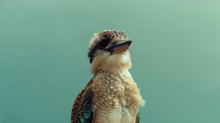 Close-up of a Kookaburra Bird, Wildlife Portrait, Nature Close-up, Australian Native Bird, Feather Detail, Animal Face, Copy Space