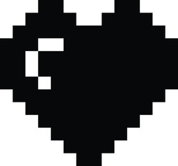 Obraz premium Heart icon. Pixel art heart icon. Love symbol