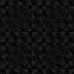 Vector seamless pattern. Modern stylish texture. Repeating geometric square tiles with thin line. Monochrome on black background. Trendy graphic design.