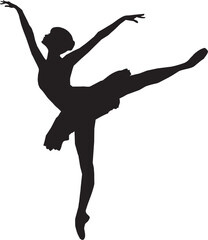 Silhouette Ballet Dancing Position