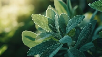 A bunch of fresh sage leaves, perfect for making a fragrant herb butter to accompany roasted meats or crispy fried dishes