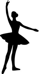 Silhouette Female Ballet Dancing position