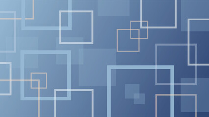 Geometric blue background featuring transparent outlined squares perfect for digital artwork tech layouts websites presentations and clean creative design projects