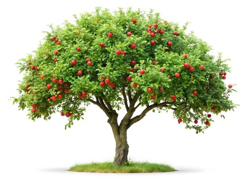 apple tree isolated on white background