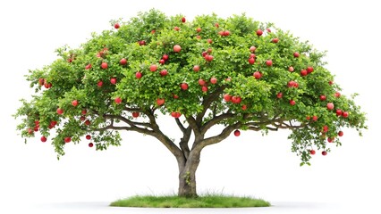 apple tree isolated on white background