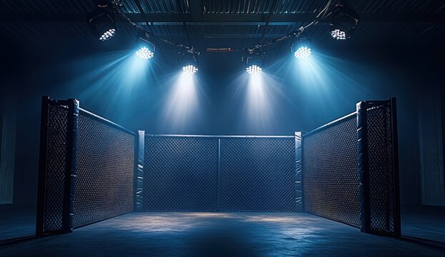 MMA Octagon Arena: Under the Spotlight