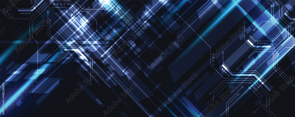 Poster abstract high technology and science background