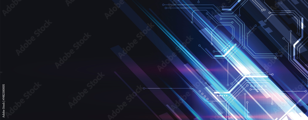 Aufkleber abstract high technology and science background
