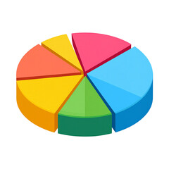 Colorful 3D Pie Chart for Data Presentation Business Infographic