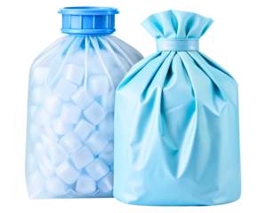Reusable Ice Bags for Cold Therapy and Relief on a transparent background