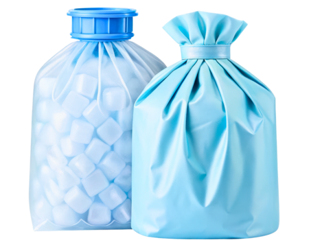 Reusable Ice Bags for Cold Therapy and Relief on a transparent background