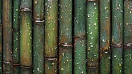 Fototapeta premium A bamboo and wood hybrid dining table, blending sustainable materials beautifully