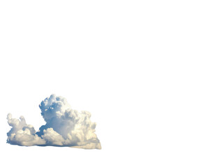 Fototapeta premium Fluffy Cumulus Clouds Set Transparent Background PNG