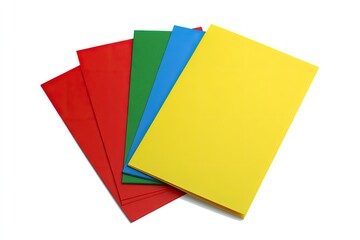 Colorful sheets of paper or cardstock stacked
