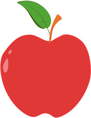 Red apple with leaves Apple icon