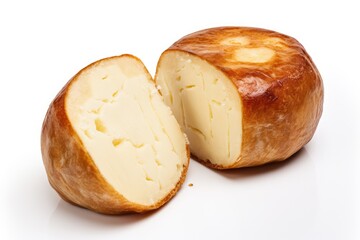 Smoked Cheese Isolated, Traditional Polish Oscypek, Slovak Mountain Snack, Sheep Milk Product