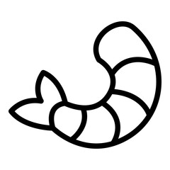 Shrimp icon. Vector line icon