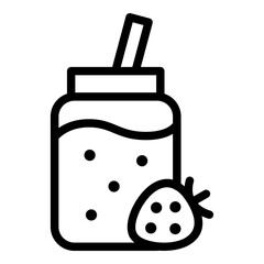 Smoothie icon. Vector line icon