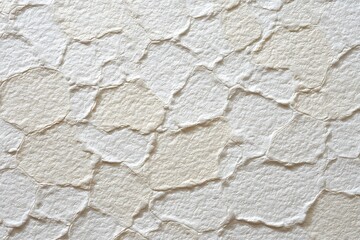 Naklejka premium Textured warm white paper with irregular stone motifs 