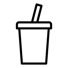 Soft drink icon. Vector line icon