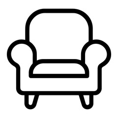 Soft chair icon on white background vector
Vector icon household items home