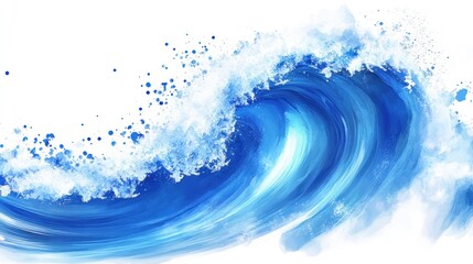 Fototapeta premium Abstract ocean wave painting