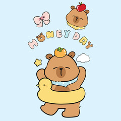 Cute cartoon image of a water mouse 