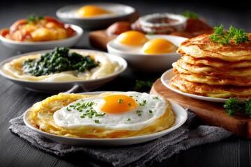 Sunny-Side Up Eggs with Potato Pancakes: A Rustic Breakfast Delight