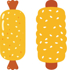Colored candy flat icons vector illustration