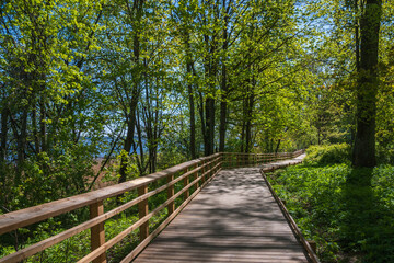 hiking trail around Lake Jugla .