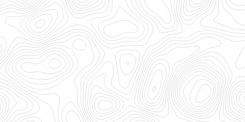 Abstract curve grid map and topo contour map white background. Topographic contour lines. Seamless pattern with lines Topographic map.