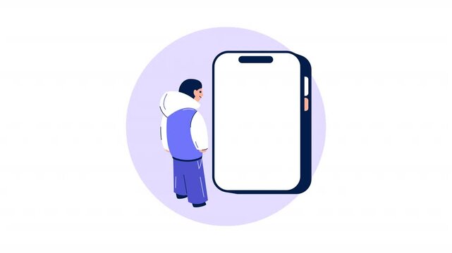 Face Recognition animation for social media, presentations, videos, websites, etc. No background, Alpha channel.