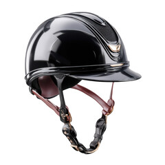 Fototapeta premium Shiny equestrian helmet on transparent background