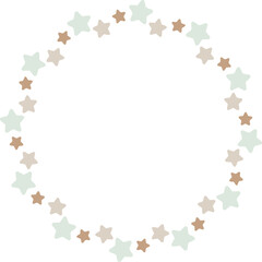 Starry Circle Frame Border