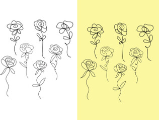 Vibrant Single Flower Design in Red Green Blue Yellow and Cyan Created with Adobe Illustrator Perfect for Floral Arrangements Greeting Cards and Textile Prints