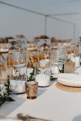 Elegant variety of wedding table decor & flowers