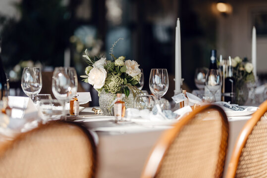 Elegant variety of wedding table decor & flowers