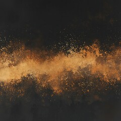 Fototapeta premium Warm copper and dusty gold emerge from charcoal black, detailed with fine noise.
