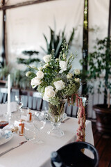Elegant variety of wedding table decor & flowers