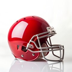 Fototapeta premium Red American Football Helmet Mockup