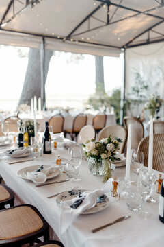 Elegant variety of wedding table decor & flowers