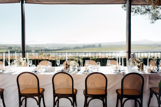 Elegant variety of wedding table decor & flowers