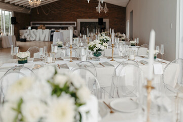 Elegant variety of wedding table decor & flowers