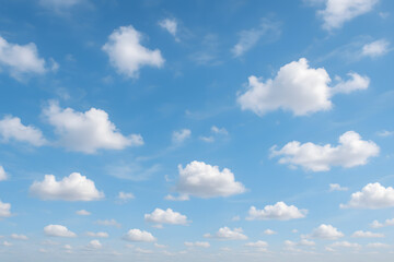 Fototapeta premium Soft White Clouds in Blue Sky – Natural Cloud Texture Background 2