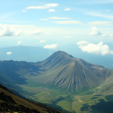 View of Volcano Enta from Mounts Sartorius