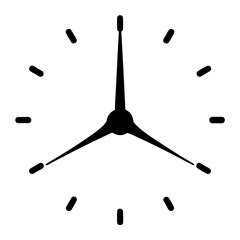 Simple clock face at 12 20 with a minimalist black design