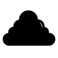 Black and White Illustration of a stylized Cumulus Cloud Shape