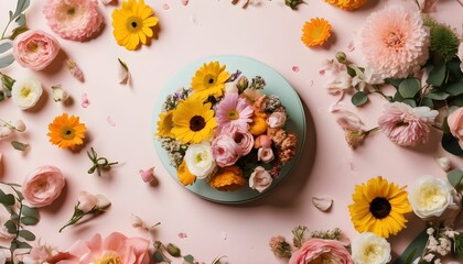 easter eggs and flowers