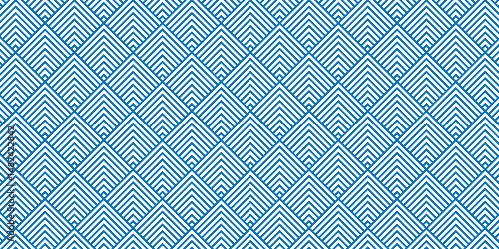 Poster geomatics overlapping create retro line pattern design. abstract overlapping vector blue pattern wav