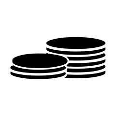 A simple graphic of two stacks of coins symbolizing financial wealth